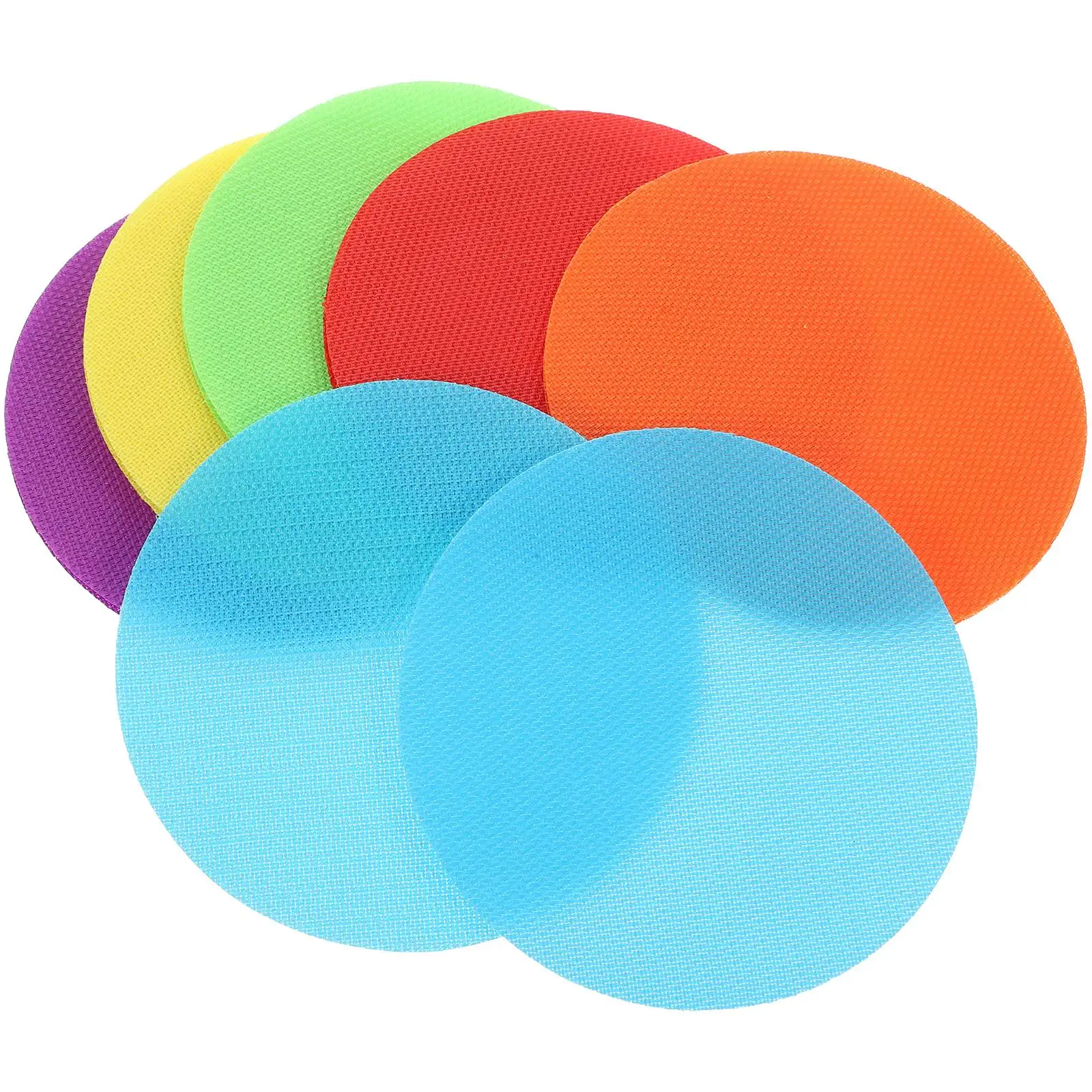 Round Circular Sticker for Game Carpet Marker Family Training Classroom Teaching 4 Colors Reusable Non Damage