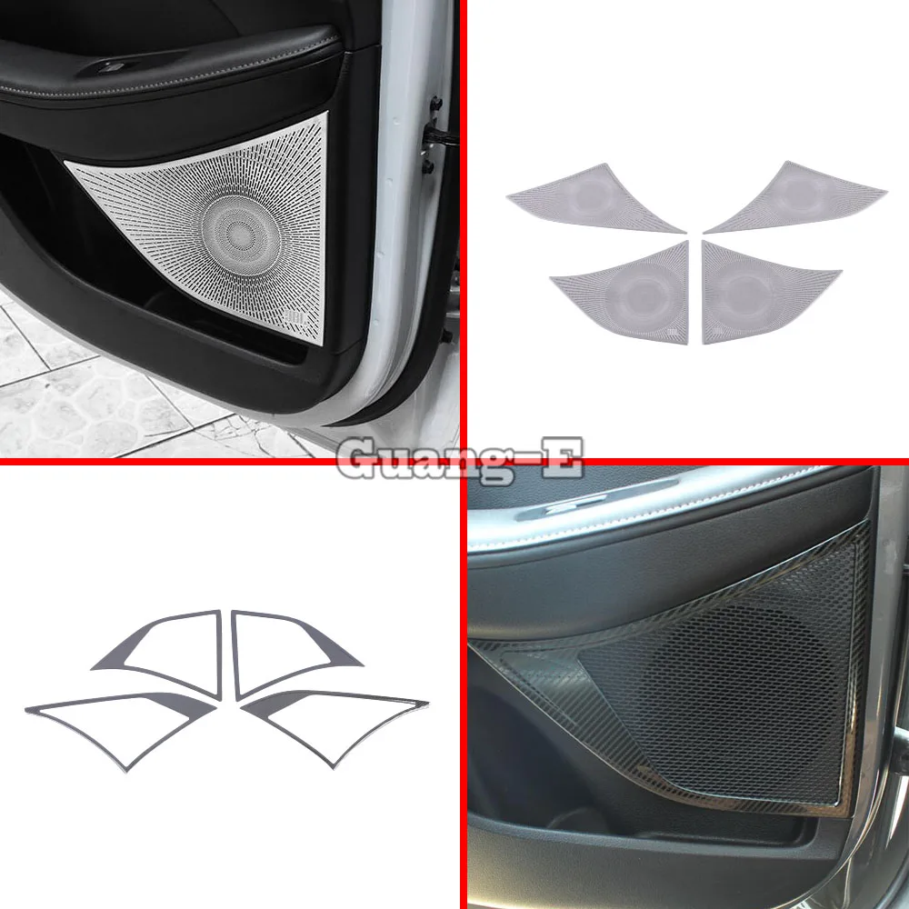 For Hyundai Sonata 10th DN8 2020 2021 2022 2023 Sticker Door Stainless Steel Audio Speak Trumpet Sound Cover Ring Circle Trim