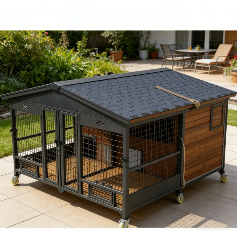 Eco Friendly Outdoor Pet House  Sizes Heavy Duty Recyclable Dog Kennel For Garden Patio