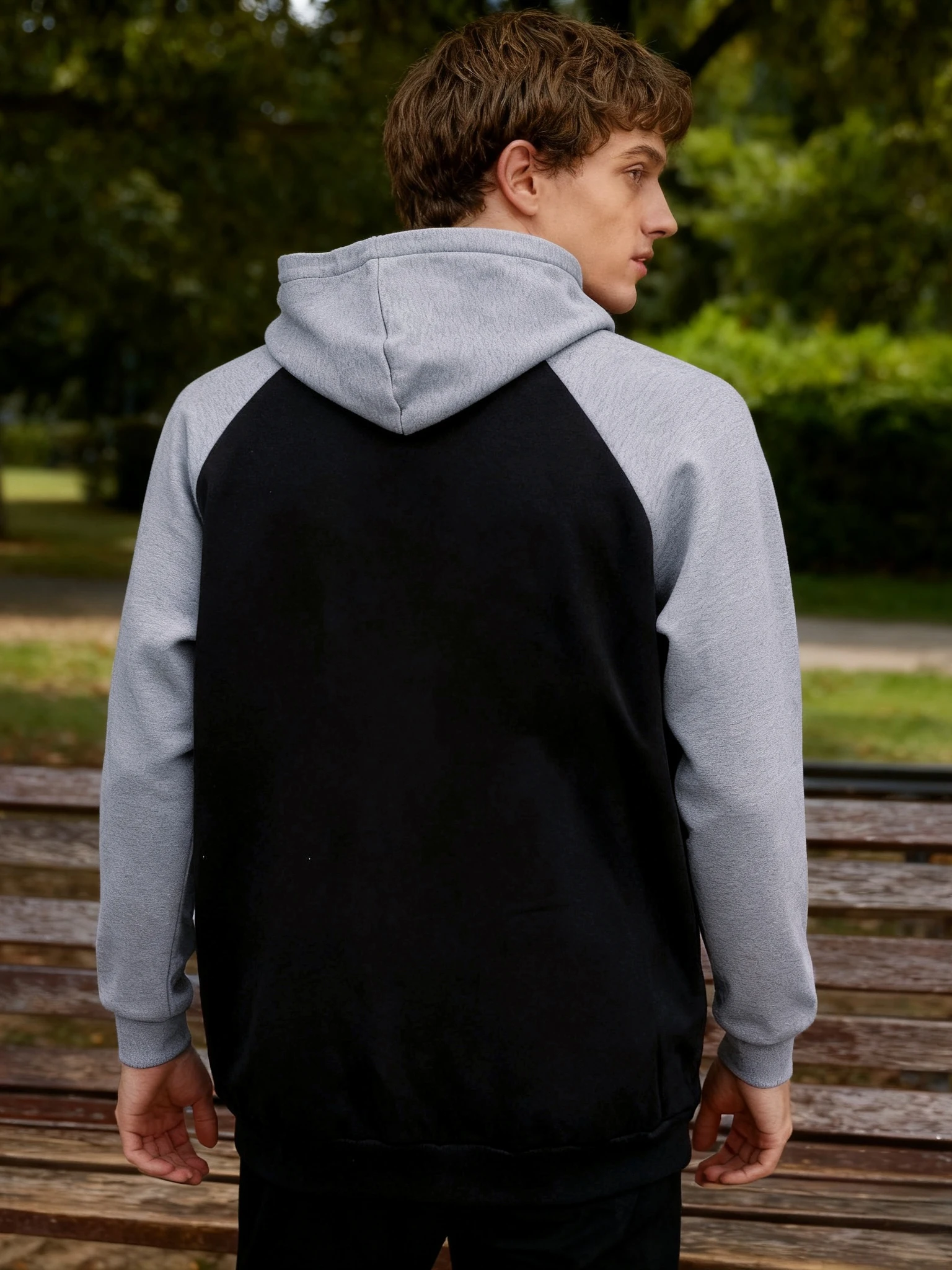 فرنسا باريس رسالة مطبوعة رجالي هوديس الشتاء الربط فضفاض البلوز الصوف راجلان البلوز أساسيات جيب الذكور الشارع الشهير #2