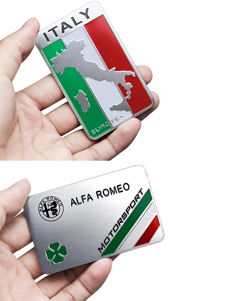 Aluminiowa naklejka dekoracyjna na karoserię do Alfa Romeo Italy Giulietta GT 159 147 156 Mito Brera Giulia F1 Stelvio Volante Clover