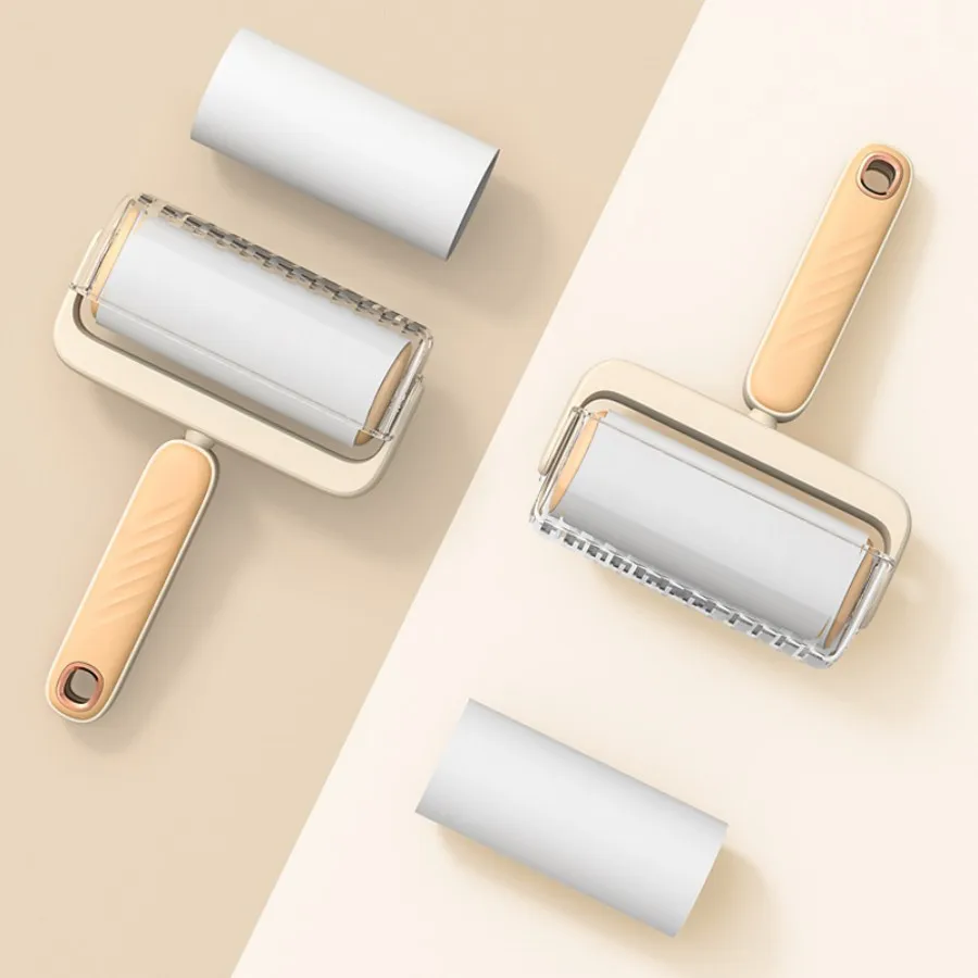 Tearable Roll Paper Sticky Roller Brush Plush Razor Replaceable Core Cleaning Tool Pet Hair Removal Roller Carpet Cleaning Brush