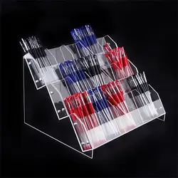 Acrylic Penholder Display Shelf for Stationery Shop Eyebrow Neutral Ball Pen Storage Box Clear Organizer for Office Supplies