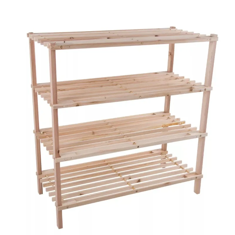 

4-Tier Foldable Bamboo Shoe Rack Multi-Functional Freestanding Planter Hallway for Entryway, Hallway, Closet, Easy Assembly