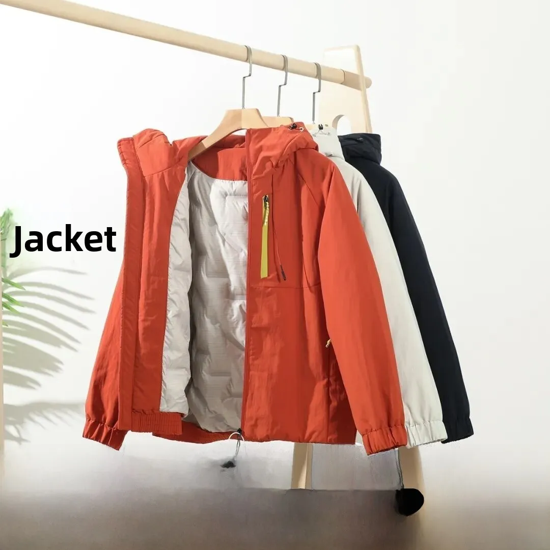 

Men's And Women's Thiened High Loosen Windproof Warm Outdoor Hooded Du down Jaet 90% down Content Regular Fit