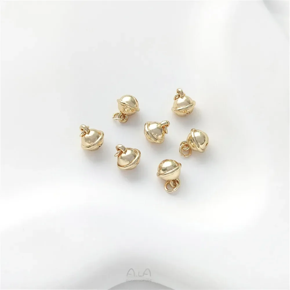 14K goud pakket 8 mm kleine bel hanger handgemaakte sieraden hanger DIY armband ketting sieraden accessoires