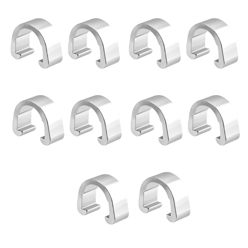 10 Pcs Aluminum Alloy Bike Cable C-clips Brake Cable Housing Clip Fixed Clamps Brake Derailleur Shifts Cable Clip