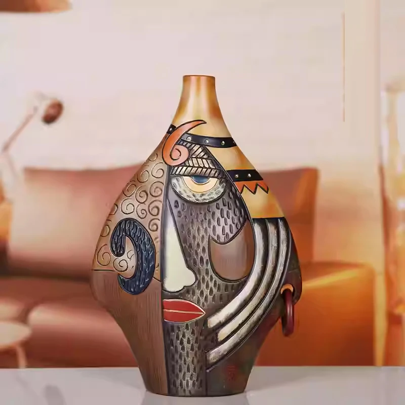 

Creative Ceramic Vase Art Figurines Living Room Modern Desktop Decoration Ornaments Home Miniature Decoration Sculptures Funny