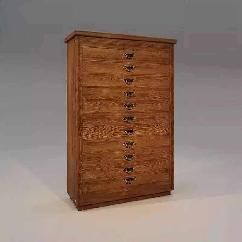 AAFurniture Accessories Collectibles Display Cabinet Vintage Jewelry Jade Drawer Display Cabinet All Solid Wood