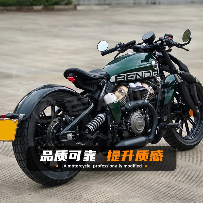 Applicable to Benda Napoleon 250 modified folding rear seat single cushion changed to double retro hidden cushion