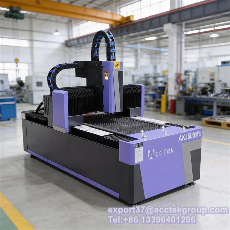 High Precision CE AKJ6010 CNC Fiber Laser Cutting Machine for Stainless Steel Carbon Steel Aluminum Metal Sheet