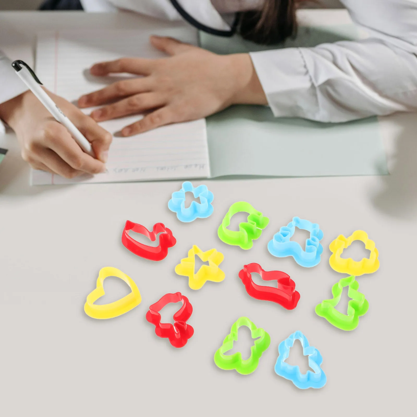 12 pezzi set di taglierini per argilla colorata fai da te goffratura in argilla di gomma strumenti di creatività educativa per bambini accessori kit di modellazione