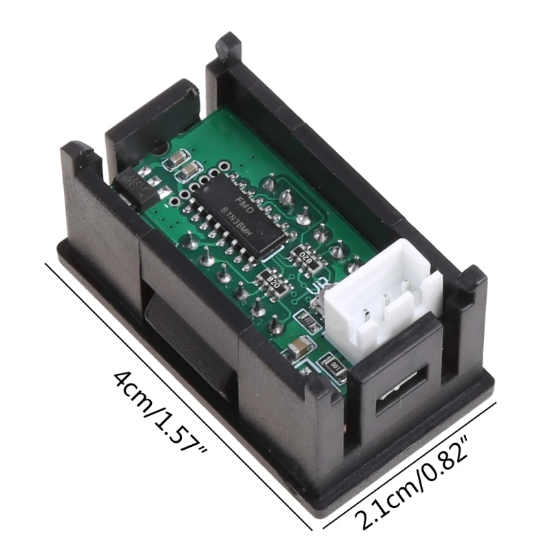 Dc 0-99.99v (100v) 4 dígitos 0.56 polegadas/0.36 polegadas voltímetro digital 3 fio medidor de painel de tensão
