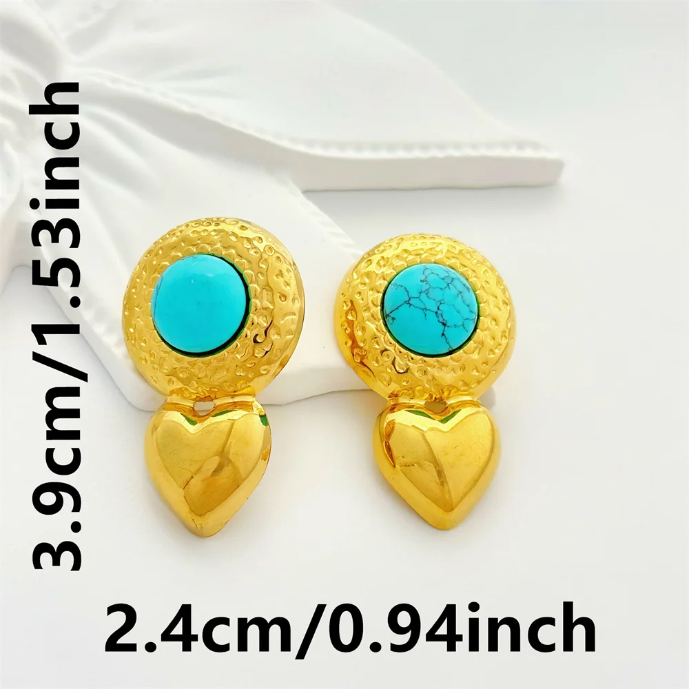 Circular heart-shaped thread Simple Style Stainless Steel High Quality Does Not Fade Gift  Jewelry Hypoallergenic Earrings Fade