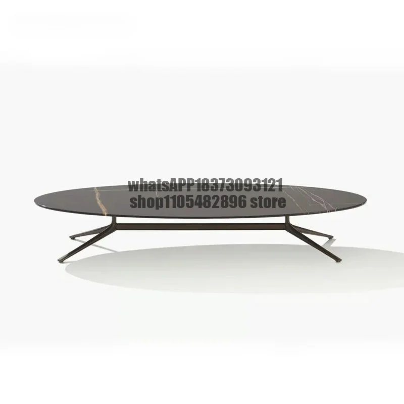 Modern Apartment Coffee Table Nordic Small Living Room Oval Simple Creative Short Legged Coffee Table