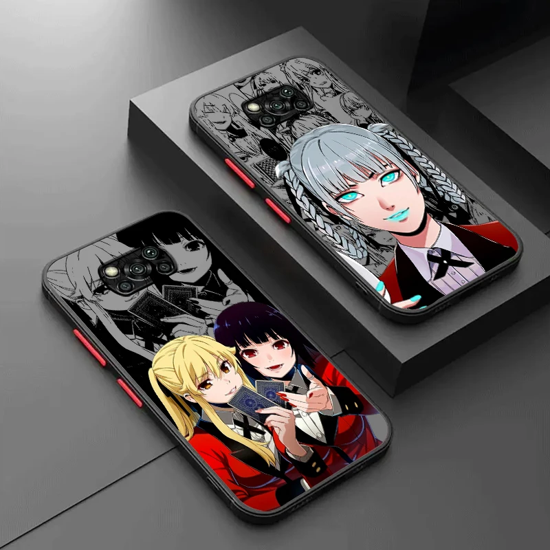 Kakegurui Anime Movie Comic Frosted Translucent For Xiaomi Mi Poco X5 X4 X3 M6 M5S M5 M4 M3 F5 F4 F3 F6 Pro 5G Matte Phone Case