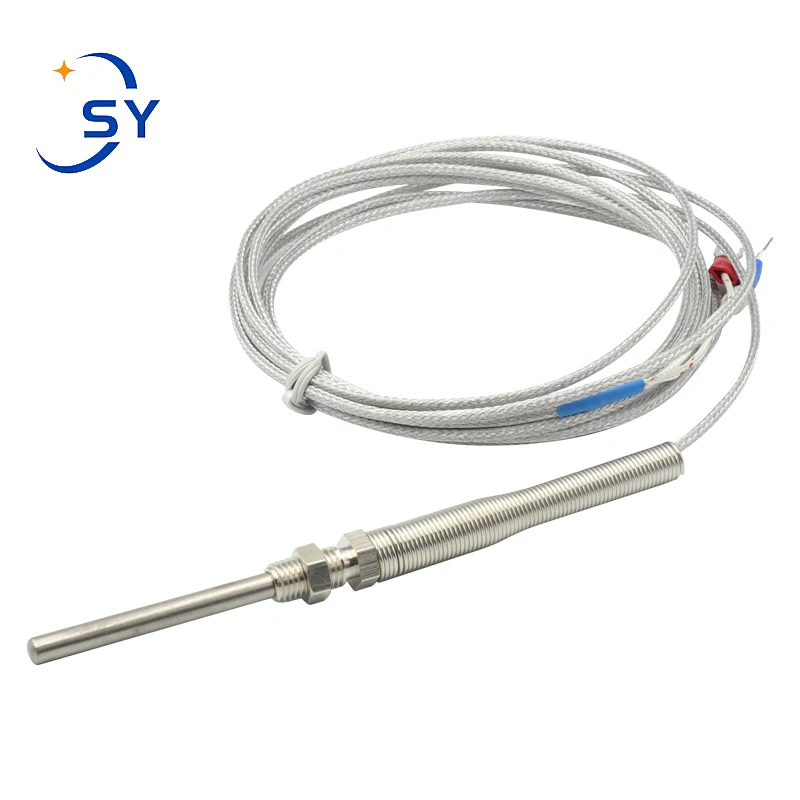 Imagem -05 - tipo de Sonda Termopar k e Fio Blindado de Haste de Resistência Térmica Fio de Medição Sensor de Temperatura Aço Inoxidável