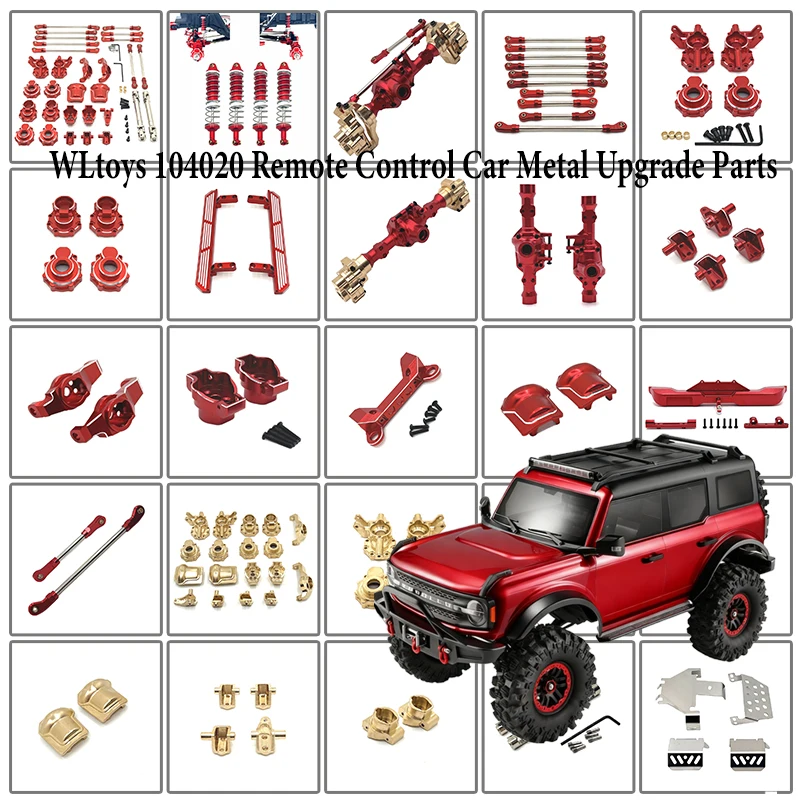 ترقية مجموعة تعديل ل WLtoys 104020 1/10 المهنية التحكم عن بعد الدفع الرباعي جميع التضاريس مركبة 4x4 2.4G 4WD