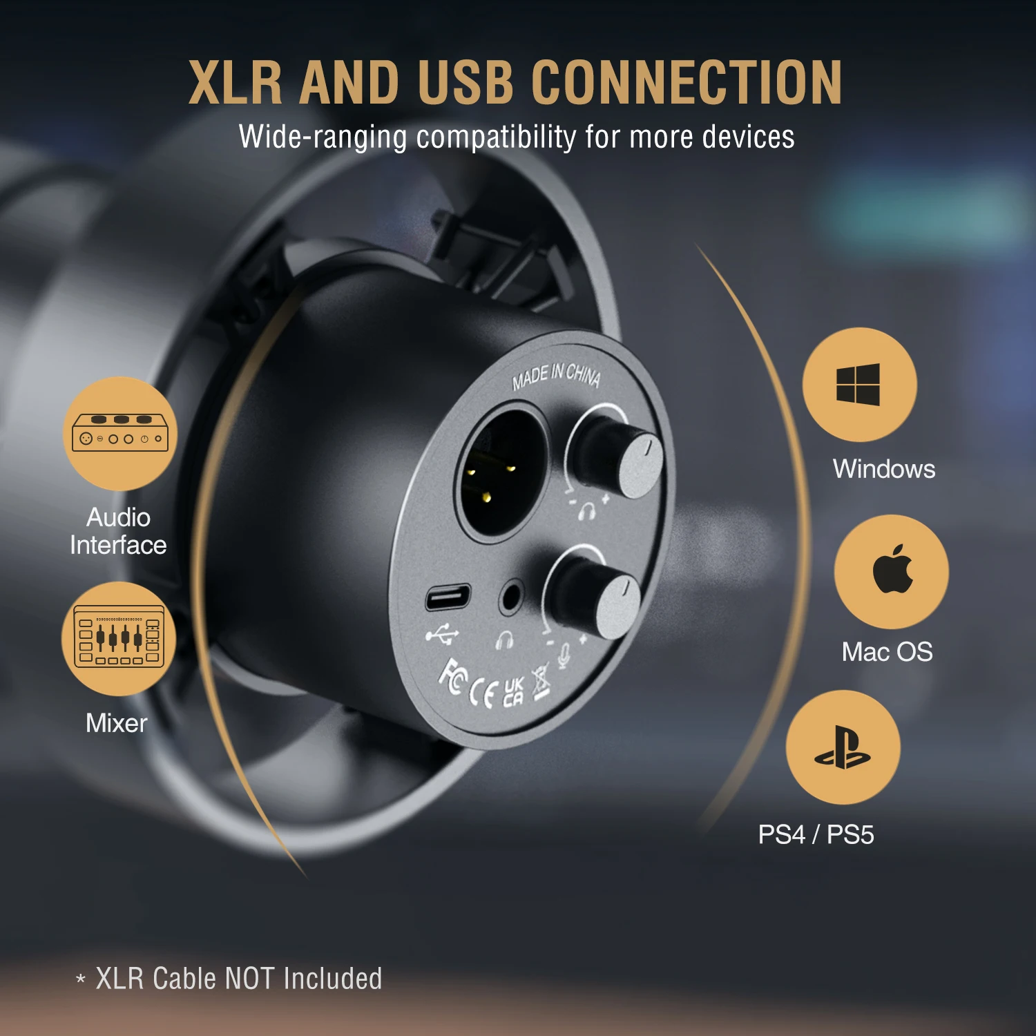 FIFINE Podcast Microphone Audio Mixer Headset kit with Boom Arm for PC,Recording Studio Microphone for Youtube-K688/H8/Ampli1