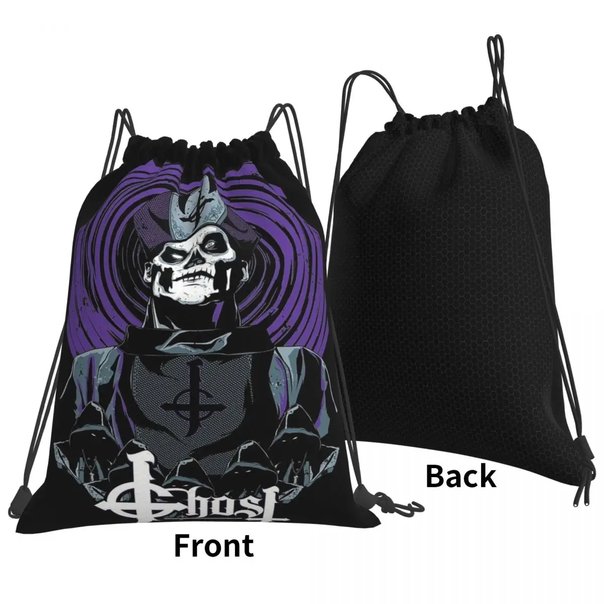 Ghost Heavy Metal Band Backpacks Fashion Drawstring Bags Storage Bag Book Bags for Man Woman Students