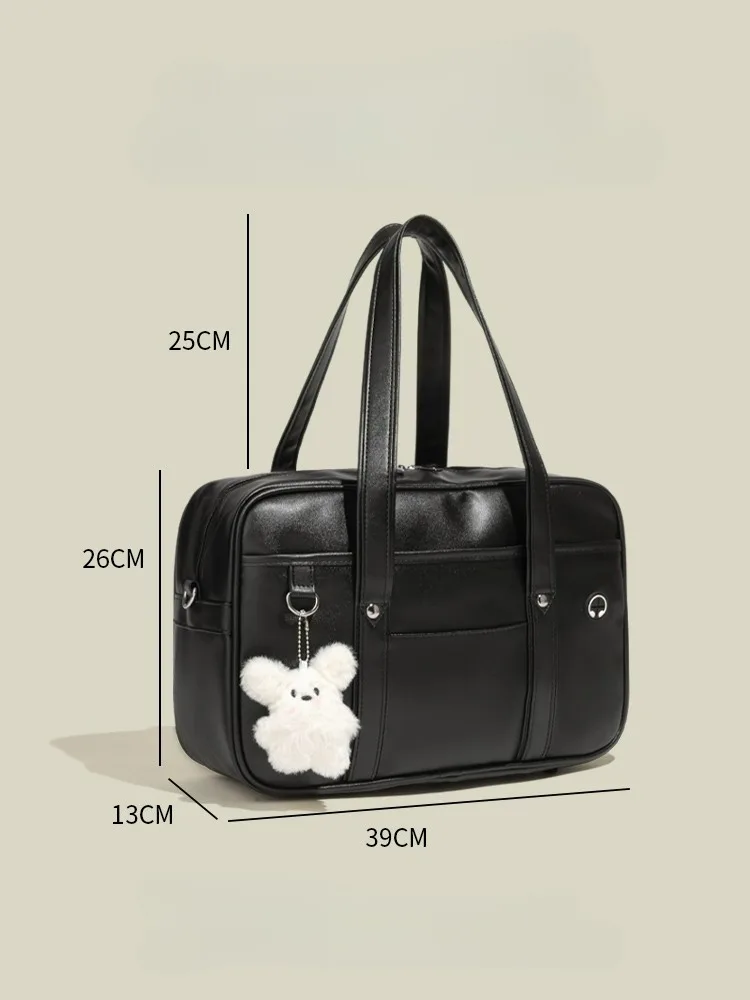 حقيبة يابانية ثنائية الأبعاد JK موحدة للفتيات PU حقيبة مدرسية COS مقاومة للاهتراء مقاومة للماء بكتف واحد حقيبة يد رسول