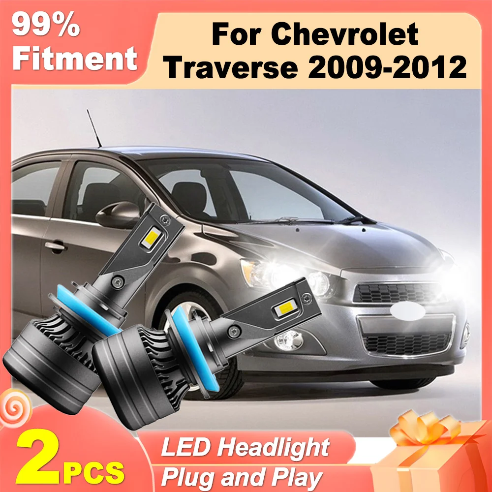 

2PCS 120W High Power White 6000K Super Bright H11 H8 H9 LED Headlight 20000LM 12V 24V For Chevrolet Traverse 2009 2010 2011 2012