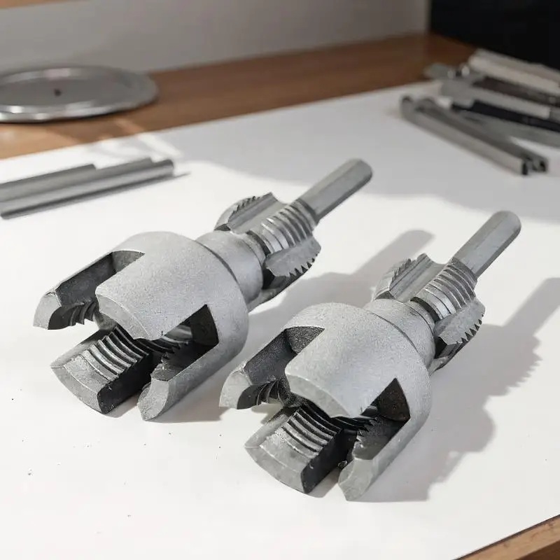 Pipe Thread Cutting Tool Integrated Internal & External Pipe Threading Tool Electric Drill Compatible PVC Pipe Threader Kit