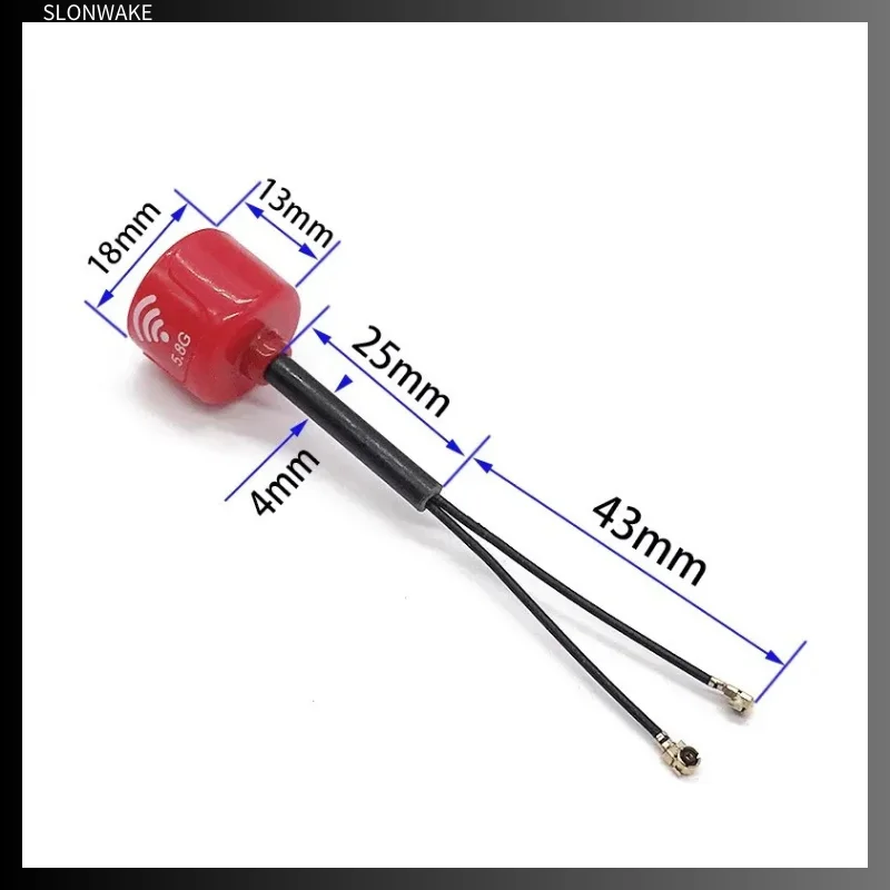 5.8G Lollipop LHCP Antenna High Gain 3Dbi double-end UFL IPEX1 Connector for DJI O3 Air Unit FPV System Racing Drone