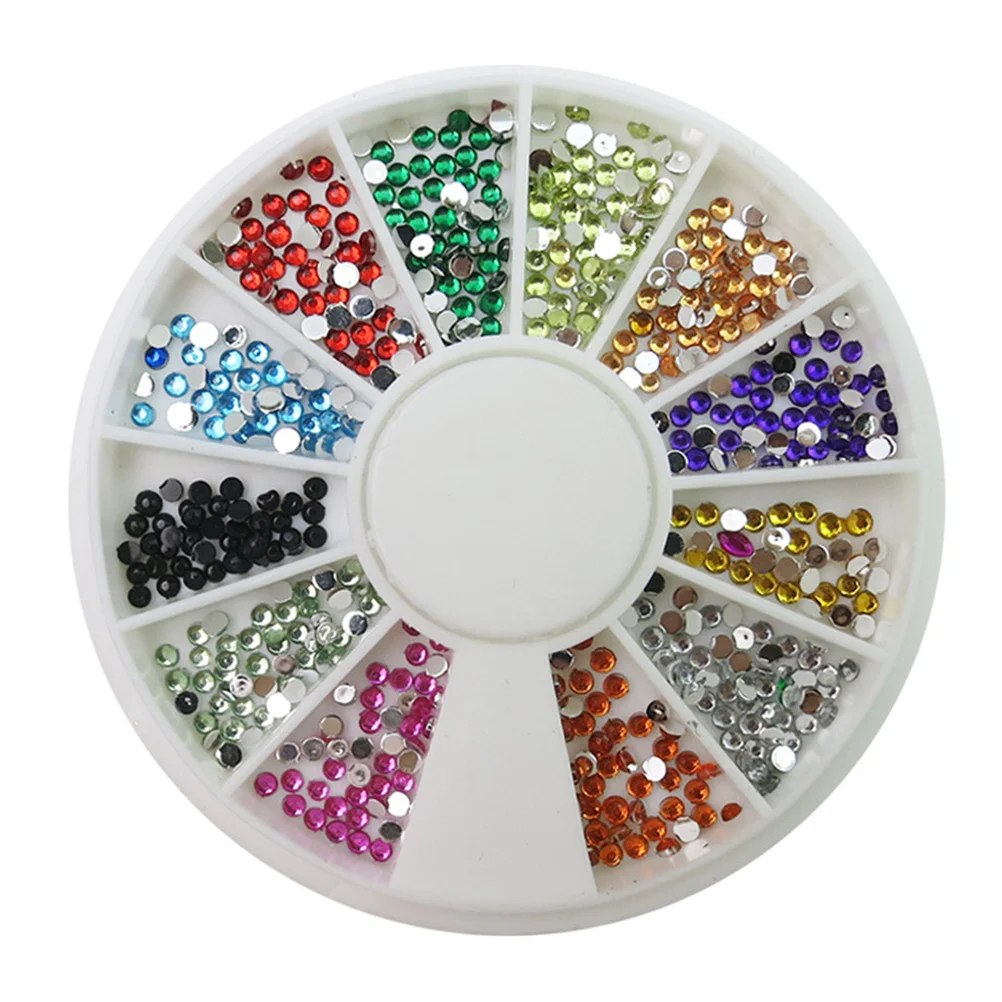 

3Pcs Assorted Nail Art Rhinestones Set Includes Flat Drill Colorful Diamonds for Elegant Manicure Decoration