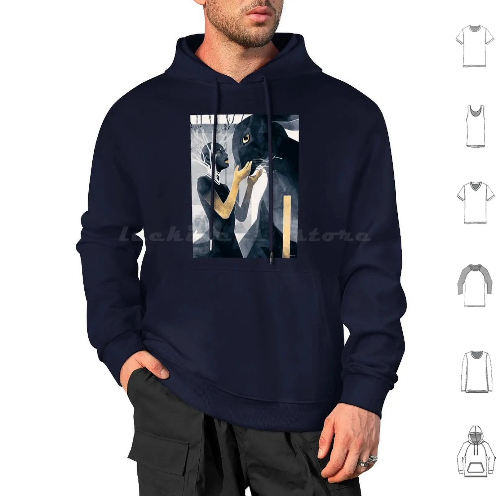

The Gold Within Hoodies Long Sleeve Mental Health Rabbit Animal Cute Anxiety Depression Gold Blue Silver Nature