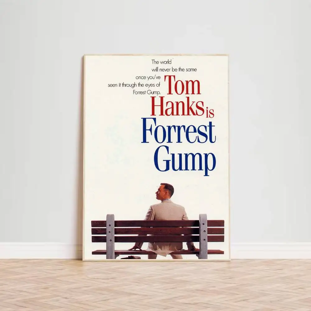 Movie Forrest Gump Poster for Modern Decor in Home Offices, Bedrooms, Living Rooms, Kitchens, Bathrooms.