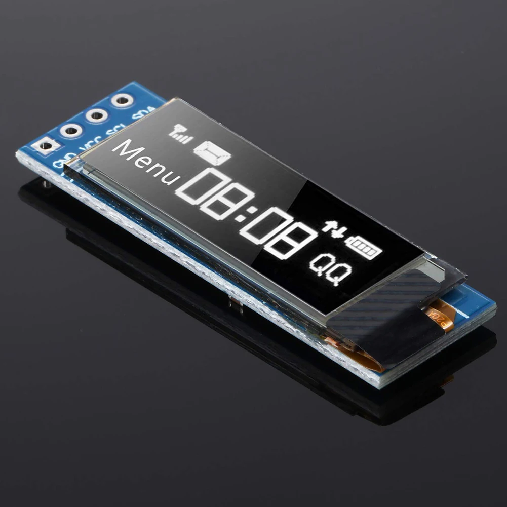 T82C Hot Sale-5 ชิ้น I2C โมดูลจอแสดงผล 0.91 นิ้ว I2C โมดูลแสดงผล OLED I2C หน้าจอ OLED Driver DC 3.3 V-5 V