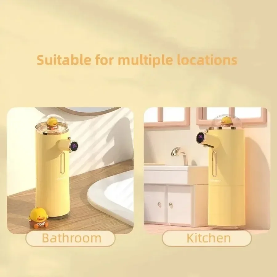 300ml Yellow Duck Liquid Soap Dispensers Shampoo and Conditioner Dispenser Smart Bathroom Items For Kitchen Hand Wash Dispenser