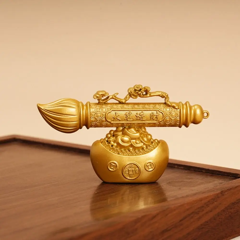Ozdoba na biurko z materiału stopowego, element Yuanbao, rękodzieło dekoracyjne, duża ozdoba na długopis, wzór długopisu, styl chiński
