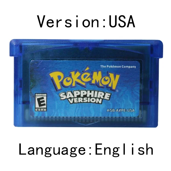 ビデオゲームカートリッジ,ポケモンシリーズ,gbaゲームコンソールカード,ラビー,fird,サファイア,エメラルド,リーフグリーン,米国版,32ビット