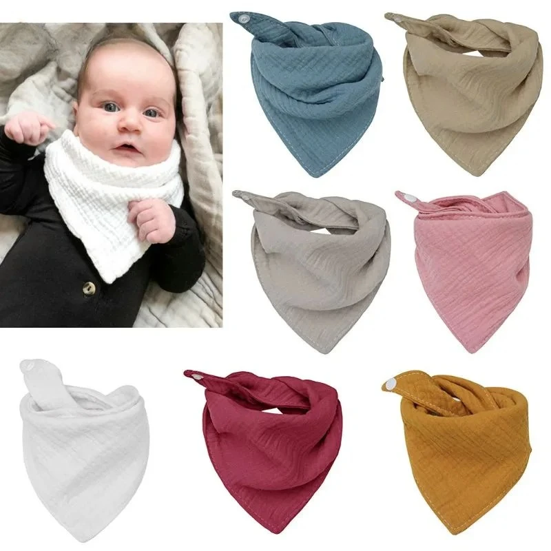 

Baby Bibs Infant Cotton Bib Newborn Solid Color Triangle Scarf Feeding Saliva Towel Bandana Burp Cloth Boys Girls Shower Gifts