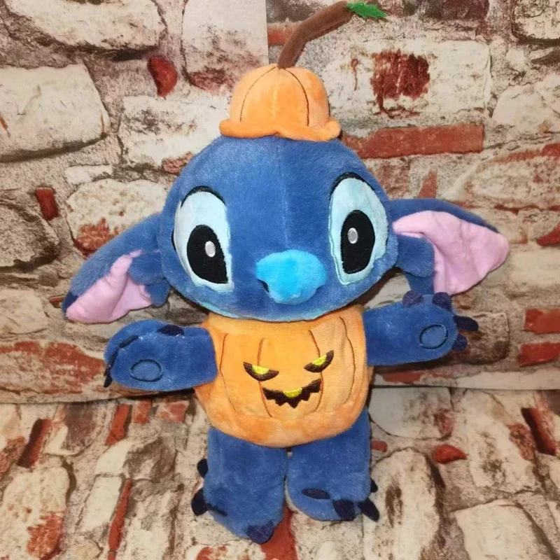 35CM Disney Lilo & Stitch bambola cartone animato angelo peluche anime zucca di Halloween cosplay farcito regalo di compleanno per bambini Kawaii