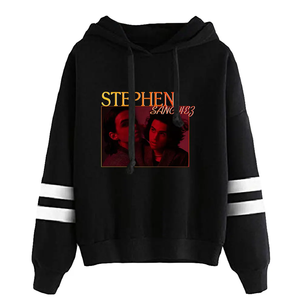 Stephen Sanchez Merch Unisex sin bolsillo barras paralelas manga sudadera mujeres hombres Sudadera con capucha redes sociales estrella ropa de moda