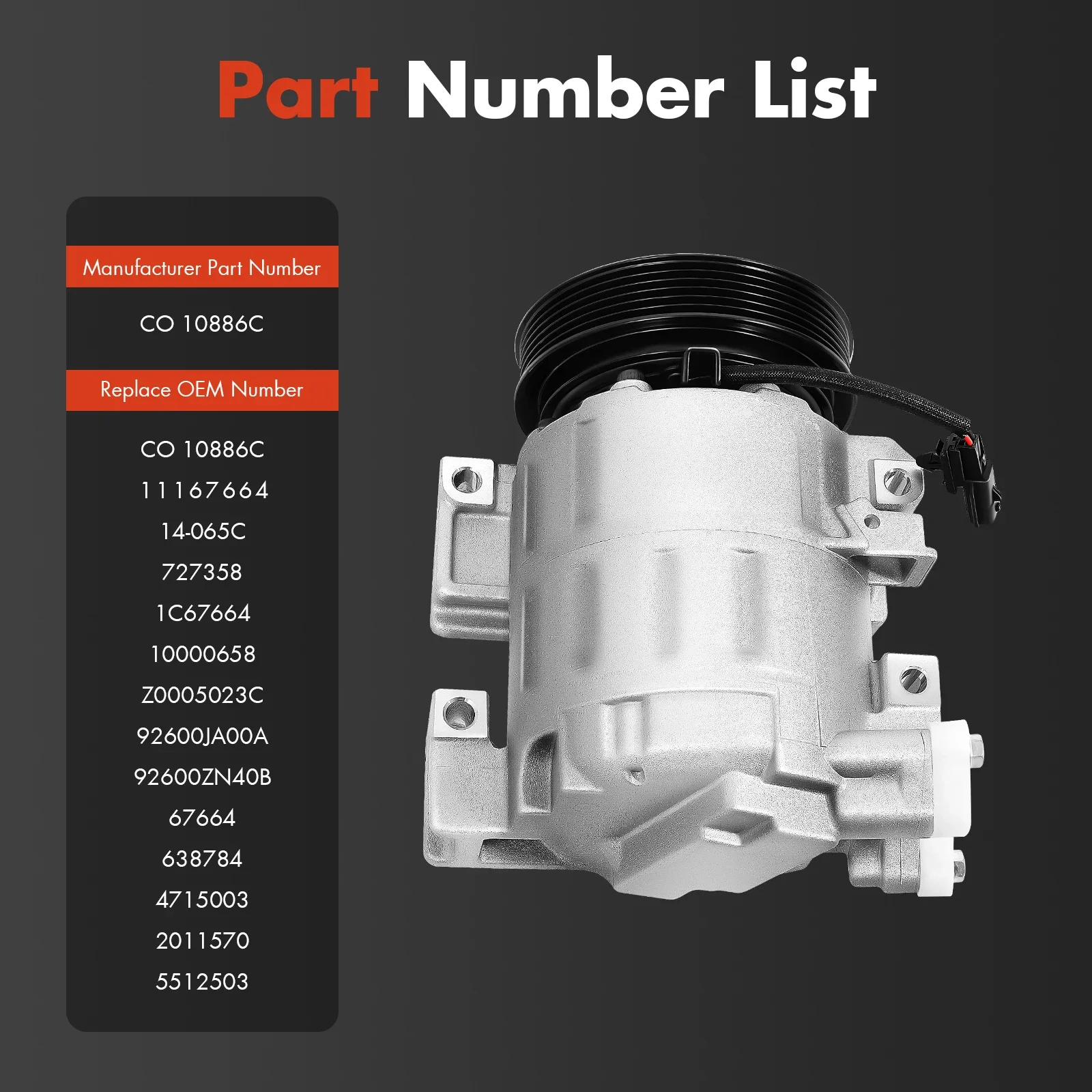 Compressor de ar condicionado automático a/c compressor ac apto para 2007-2012 nissan altima/sentenra 2.5l acessórios do carro