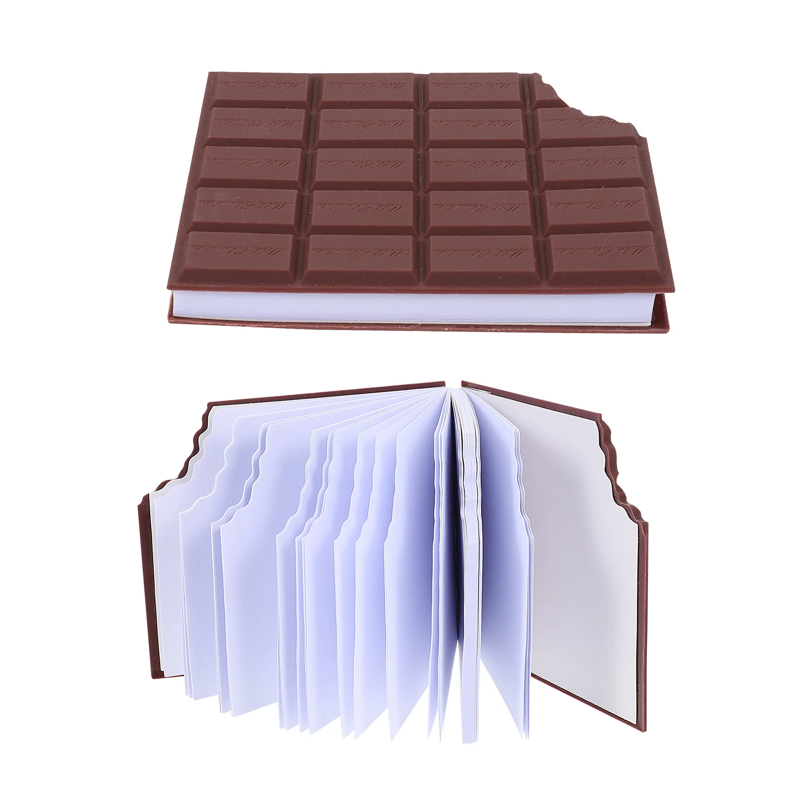 

2Pcs Chocolate Shaped Memo Notes Lovely Postnotes Premium Material Reusable Stickers Bright Color Noticeable Messages