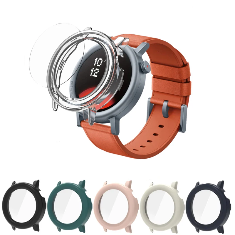 Carcasa de borde duro para reloj inteligente, película protectora de pantalla de vidrio, funda de marco completo para nada, accesorios de cubierta protectora CMF Watch Pro 2