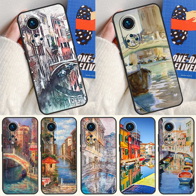 Funda de viaje Italia Street Venecia para Honor Magic 7 5 6 Lite Pro Honor X8b X9b X9a X8a X8 X9 X9c 50 70 90 200 Lite