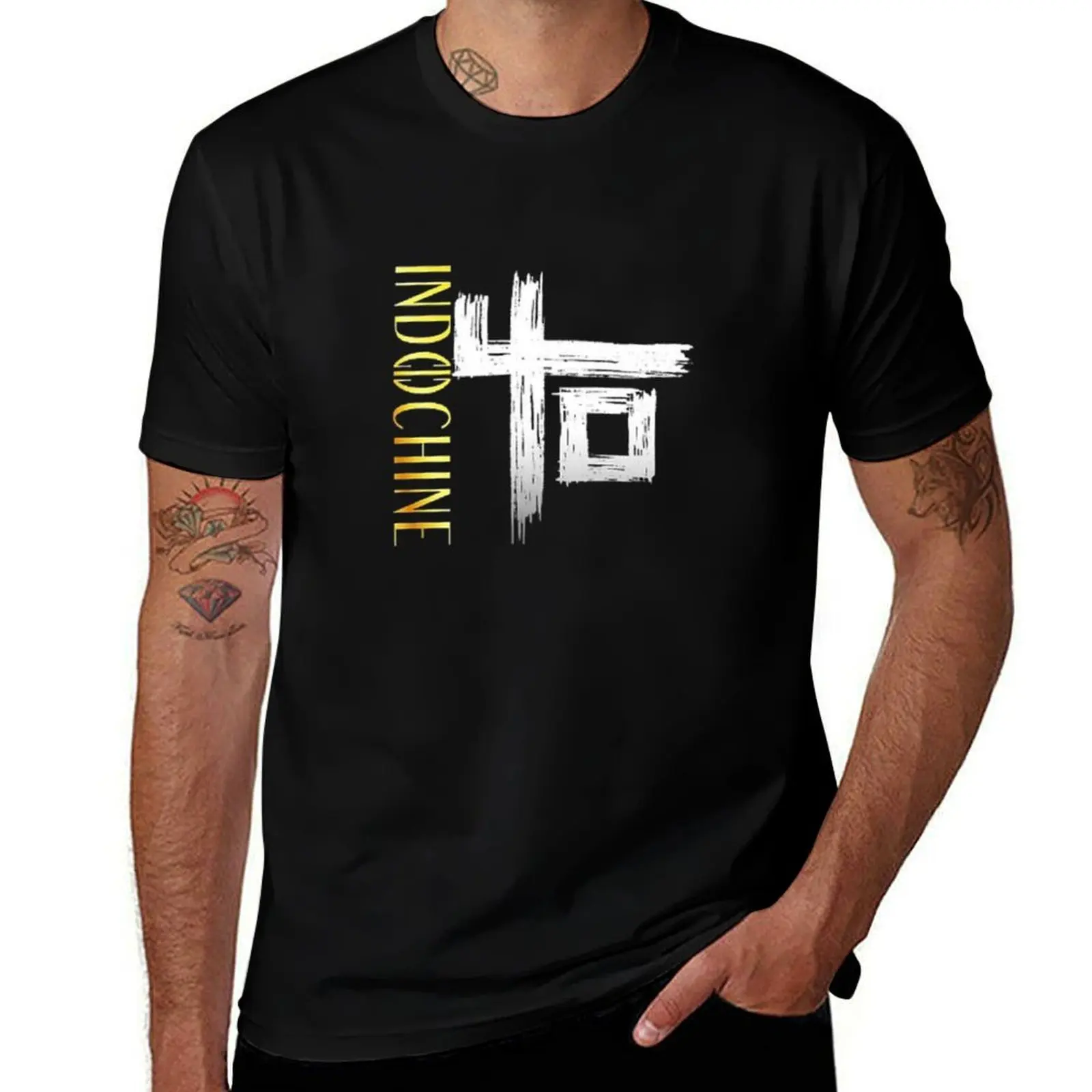 Best of Indochine band logo2 exselna Genres Rock, ?new wave T-Shirt Ultra Soft Breathable Tee Top T-Shirt