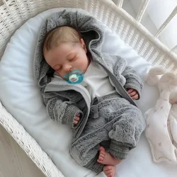 17inch Levi Twins Reborn Baby Doll Full Vinyl Body Washable Boy or Girls 3D Painted Skin Visible Veins Newborn Doll Toy Figure