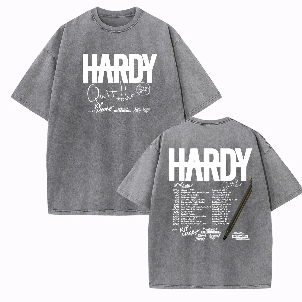 HARDY Quit!! tour 2024 Shirts Harajuku O-Neck Cotton Vintage T-Shirts Fans Gift Tops