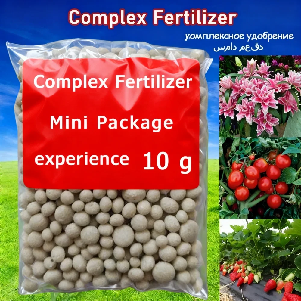 10 g Complex Fertilizer NPK Nitrogen-Phosphate-Potassium Mini Package Purpose Safe And Pollution Free Use Flower Plant Food