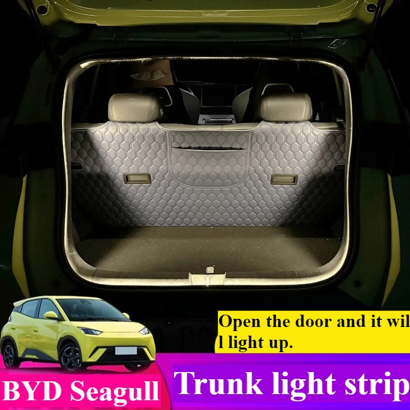 NEW1 For BYD Seagull Trunk Light Special Trunk Induction Reading Car Interior Lighting Strip Modification Body Kits Accessories