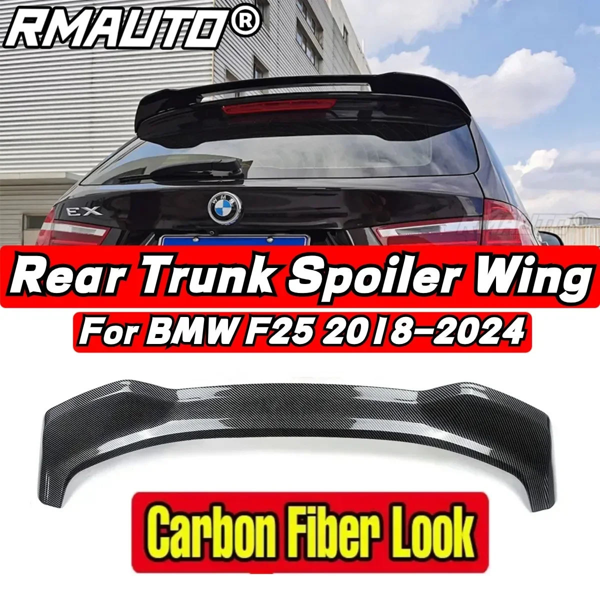 For BMW X3 F25 2010 2011 2012 2013 2014 2015 2016 2017 Rear Spoiler Wing Body Kit  BMW F25 Car Rear Roof Spoiler Car Accessories