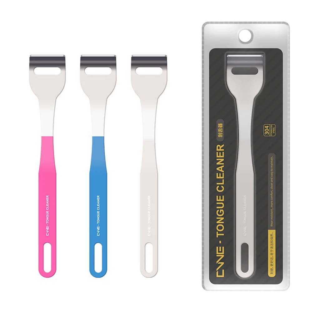

Tongue Cleaner Dental Hygiene Tool Scraper Stainless Steel Original Color Brush Oral