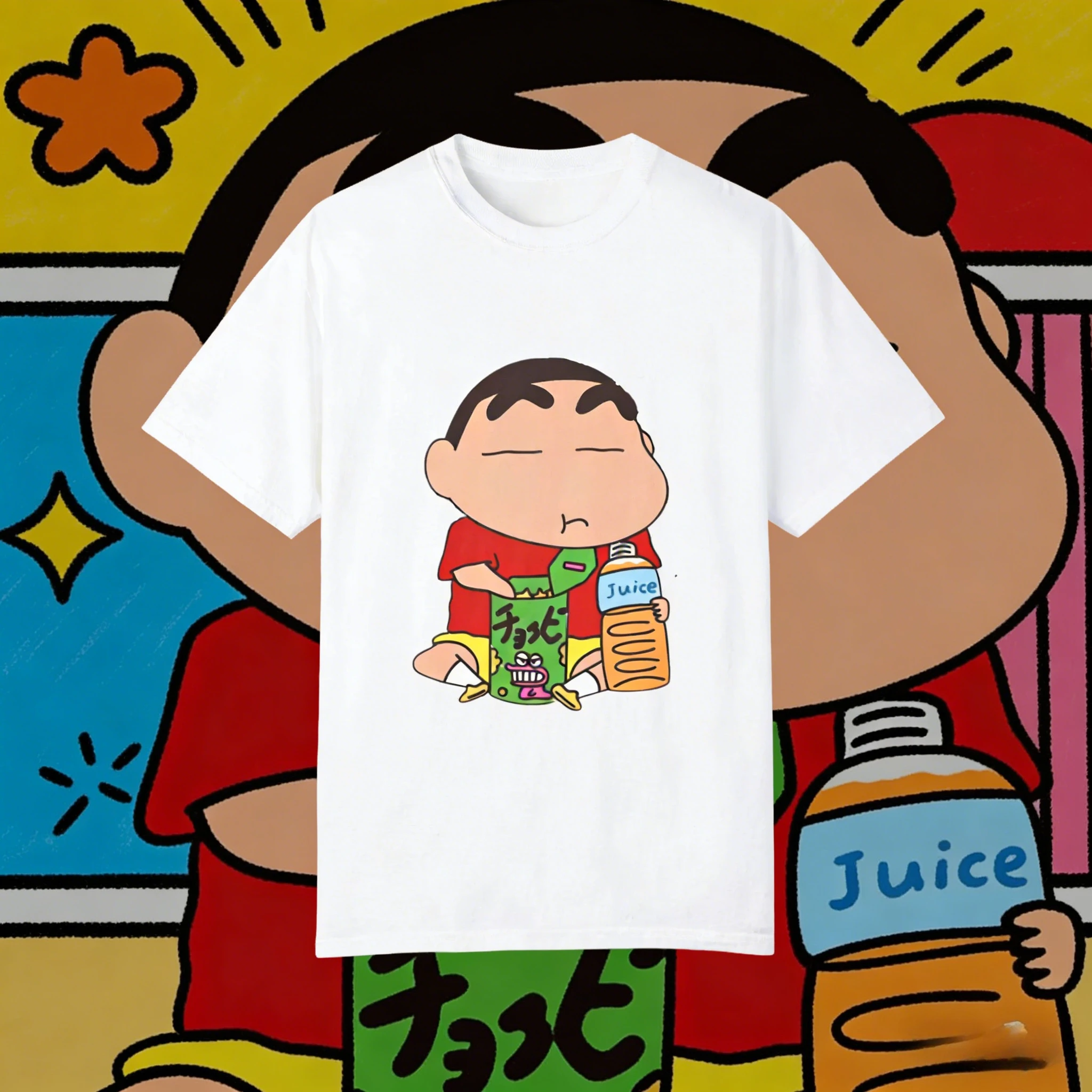 Crayon Shin-chan 2026 Summer Brand Family Matching T-shirts 100% Cotton Family Matching Tees Short Sleeve Parent-Child Tees Y2k